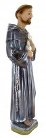Immagine di 'Statua San Francesco in gesso madreperlato dipinta a mano - 40 cm'