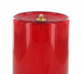 Immagine di 'Vetro rosso con stoppino -  7,5 x 20 cm'