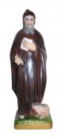 Statua Sant'Antonio Abate in gesso madreperlato dipinta a mano - 20 cm