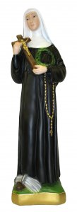 Copertina di 'Statua Santa Rita in gesso dipinta a mano - 60 cm'