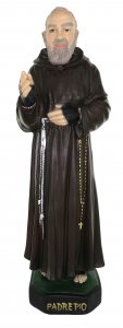 Copertina di 'Statua Padre Pio in gesso dipinta a mano - 43 cm'