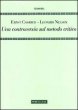 Una controversia sul metodo critico - Cassirer Ernst, Nelson Leonard