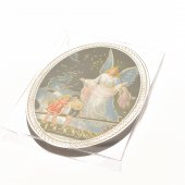 Immagine di 'Icona ovale "Angelo custode" - dimensioni 14,5x10,5 cm'