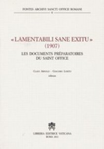 Copertina di 'Lamentabili sane exitu. 1907 les documents prparatoires du Saint Office'