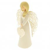 Immagine di 'Statua in resina bianca angelo "Per sempre" - altezza 15 cm'