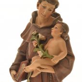 Immagine di 'Statua in pasta di legno "Sant'Antonio di Padova" - altezza 20 cm'