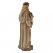 Immagine di 'Statua sacra in legno colorato dipinto a mano "Sant'Antonio di Padova" - altezza 30 cm'