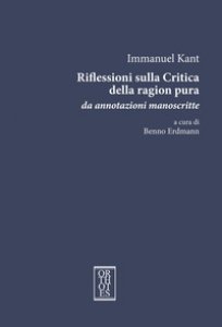 Copertina di 'Riflessioni sulla critica della ragion pura. Da annotazioni manoscritte. Ediz. integrale'