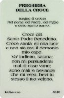 Immagine di 'Card San Benedetto della guarigione in PVC con preghiera e medaglia - 5,5 x 8,5 cm - Italiano'