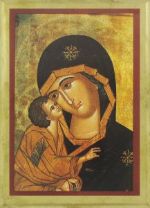 Copertina di 'Tavola Madonna della Tenerezza stampa su legno - 14 x 11 cm'