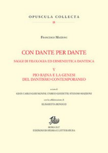 Copertina di 'Con Dante per Dante. Saggi di filologia ed ermeneutica dantesca'