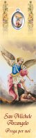 Segnalibro "San Michele Arcangelo con medaglietta in polimero smaltata" - dimensioni 5x18 cm