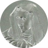Immagine di 'Medaglia Madonna Addolorata in argento 925 a forma di cuore - 1,9 cm'