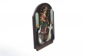 Immagine di 'Quadro in legno sagomato "Madonna di Pompei" - dimensioni 40x30 cm'