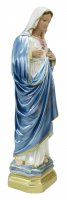 Immagine di 'Statua Sacro Cuore di Maria in gesso madreperlato dipinta a mano - 50 cm'