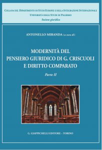 Copertina di 'Modernit del pensiero giuridico di G. Criscuoli e diritto comparato'