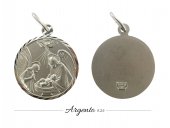Immagine di 'Medaglia Battesimo in argento 925, tonda - 2 cm circa'