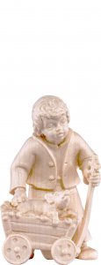 Copertina di 'Bimbo con carretto H.K. - Demetz - Deur - Statua in legno dipinta a mano. Altezza pari a 11 cm.'