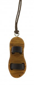 Copertina di 'Ciondolo Sandalo in legno di ulivo con cordoncino - 3,5 cm'