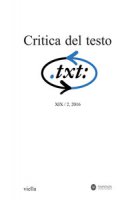 Critica del testo (2016). Vol. 19/2