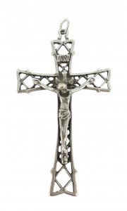 Copertina di 'Croce con Cristo riportato in argento 925 - 6 cm'