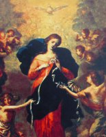 Immagine di 'Candela Maria che scioglie i nodi con preghiera in italiano - 4,5 x 25,5 cm'