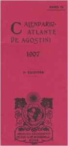 Copertina di 'Calendario atlante De Agostini 1907'