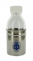 Immagine di 'Coppia bottiglie acqua e vino con corazza - 125 cc'