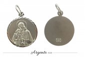 Immagine di 'Medaglia Cristo con l'Apostolo Giovanni in argento 925, tonda - 2 cm circa'