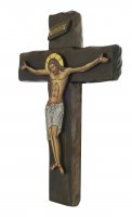Immagine di 'Crocifisso Cristo morente, produzione greca in legno - 21,5 x 14 cm'