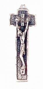 Copertina di 'Croce con Cristo riportato in argento 925 - 4,4 cm'
