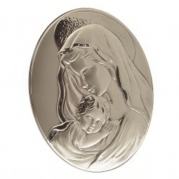 Copertina di 'Bassorilievo in argento Madonna con bambino'