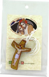 Copertina di 'Croce della Misericordia di Padre Rupnik cm 6,5x4,2 con cordone bianco'