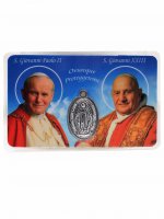 Card medaglia S.Giovanni Paolo II e S.Giovanni XXIII