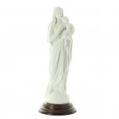Statua in resina bianca "Madonna col Bambino" - altezza 20 cm