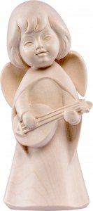 Copertina di 'Statuina dell'angioletto con mandolino, linea da 11 cm, in legno naturale, collezione Angeli Sognatori - Demetz Deur'
