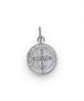 Medaglia di san Benedetto in argento - diametro 1,5 cm