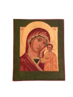 Icona in legno "Madonna con Gesù bambino Maestro" - dimensioni 30x25 cm