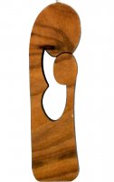 Immagine di 'Ciondolo Madonna traforata in legno d'ulivo con cordone'
