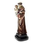 Immagine di 'Statuina in resina colorata "Sant'Antonio di Padova" con scatolina - altezza 7 cm'
