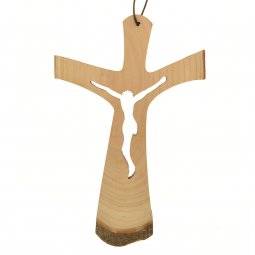 Copertina di 'Croce in legno con corpo traforato'