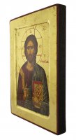 Immagine di 'Icona Cristo Pantocratore con libro chiuso, produzione greca su legno - 25,5 x 19 cm'