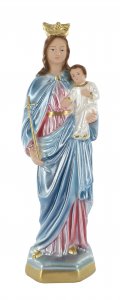 Copertina di 'Statua Maria Ausiliatrice in gesso dipinta a mano - 20 cm circa'