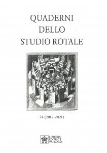 Copertina di 'Quaderni dello studio rotale. 24'