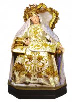 Immagine di 'Statua della Madonna dei Miracoli da 12 cm in confezione regalo con segnalibro'