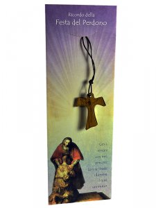 Copertina di 'Croce tau in legno con confezione ricordo confessione'