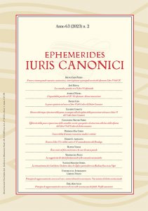 Copertina di 'Ephemerides Iuris Canonici. Anno 63 (2023) n. 2'