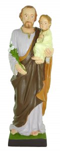 Copertina di 'Statua da esterno di San Giuseppe in materiale infrangibile dipinta a mano da circa 20 cm'