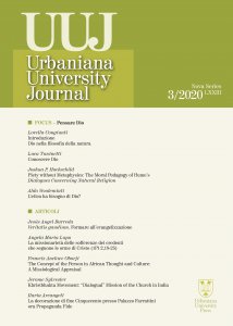 Copertina di 'Urbaniana University Journal. 2020/3: Focus - Pensare Dio'