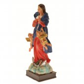 Immagine di 'Statua in resina colorata "Maria che scioglie i nodi" - altezza 20 cm'